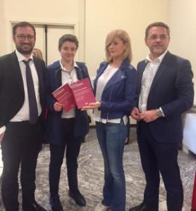 Riccardo Lanzo, Monica Bombelli, la giornalista Simona Arrigoni e Massimo Giordano